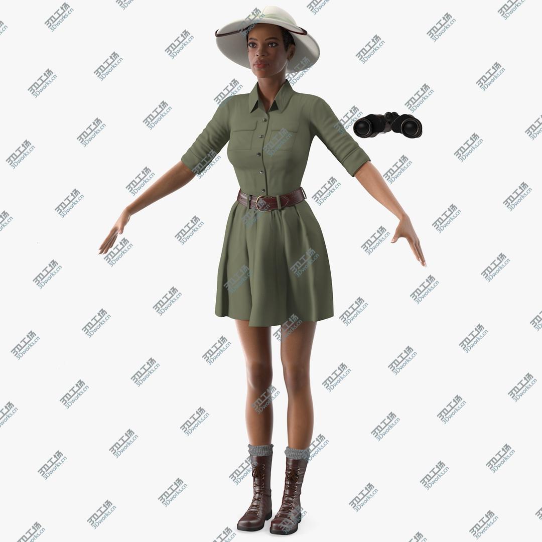 images/goods_img/202104093/Light Skin Black Woman Explorer T Pose 3D model/1.jpg